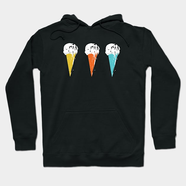 Three Types of Ice Cream Hoodie by Krapka Designs